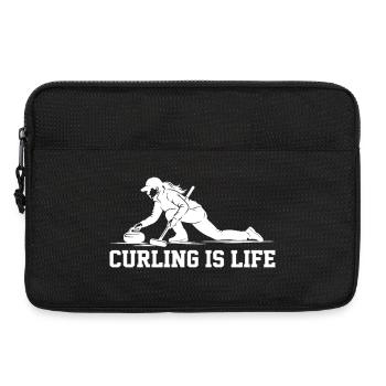 Curling Is Life Winter Sports Fan - Sacoche pour ordinateur portable 13 pouces - noir - Devant