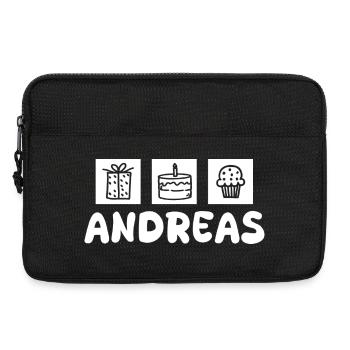 Andreas as a gift - Laptop bag 13" - black - Front