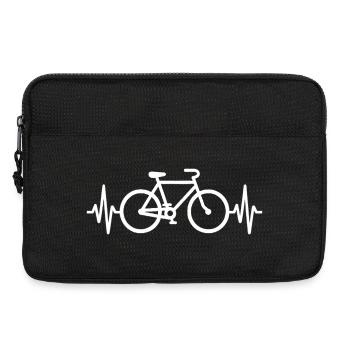Bicycle Heartbeat Pulse Cycling ECG - Laptop bag 13" - black - Front