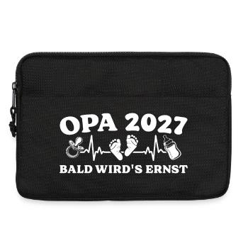 Opa 2027 Bald wird's ernst Schwangerschaft - Laptoptasche 13" - Schwarz - Vorne