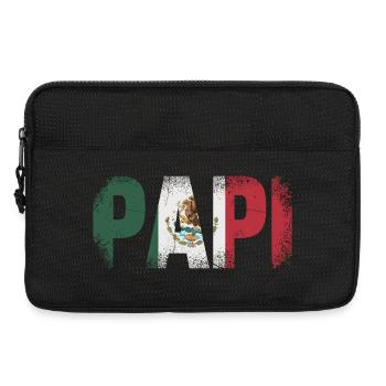 Papi Mexiko Flagge Vintage Papa - Laptoptasche 13" - Schwarz - Vorne