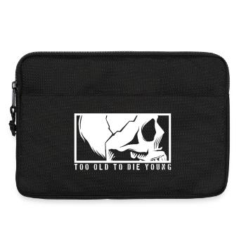 TOO OLD TO DIE YOUNG Totenkopf Skelett Rocker - Laptoptasche 13" - Schwarz - Vorne