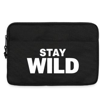 STAY WILD Abenteuer Freiheit Statement - Laptoptasche 13" - Schwarz - Vorne