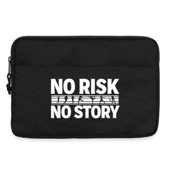 NO RISK NO STORY Sports Adventure Statement - Laptop bag 13" - black - Front