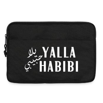 Yalla Habib Bold Arabic Typography - Laptop bag 13" - black - Front