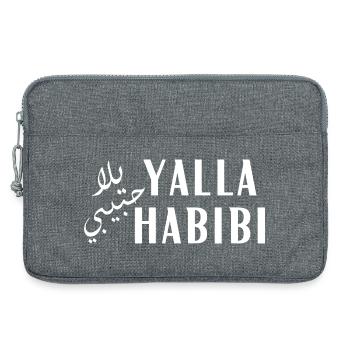 Yalla Habib Fette Arabische Typografie - Laptoptasche 13" - Grau meliert - Vorne