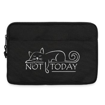 Not Today Cat – Funny Lazy Humor Quote - Laptop bag 13" - black - Front