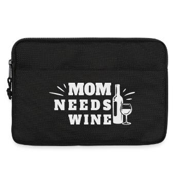 Mom Needs Wine Muttertag Weinliebhaber - Laptoptasche 13" - Schwarz - Vorne