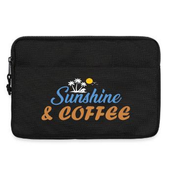 Sunshine & Coffee Strandvibes Sommer Sonne Geschen - Laptoptasche 13" - Schwarz - Vorne