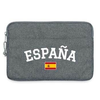 Spanien Flagge Design Weiss - Laptoptasche 13" - Grau meliert - Vorne