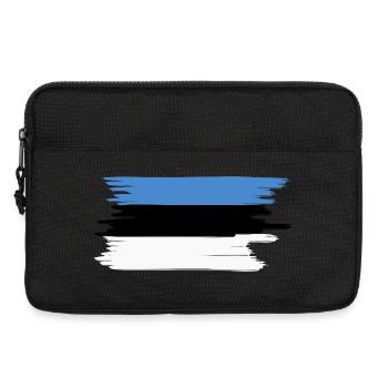 Estland Fahne - Laptoptasche 13" - Schwarz - Vorne