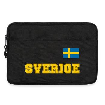 SCHWEDEN - SVERIGE Trikot Look - Flagge auf Brust - Laptoptasche 13" - Schwarz - Vorne