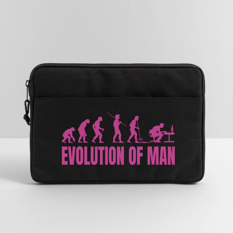Evolution of Man Programmer Computer Science pink Laptop bag 13"