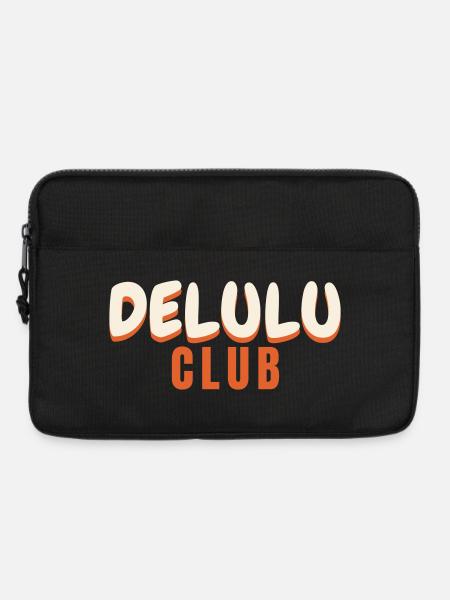 Delulu Club Trend Spruch lustig Manifestieren - Laptoptasche 13" - Schwarz