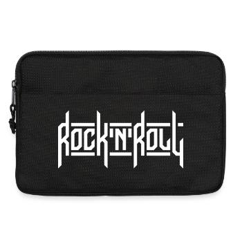 Logo de typographie personnalisée Rock’N’Roll - Sacoche pour ordinateur portable 13 pouces - noir - Devant