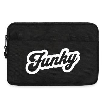 Emblème rétro Funky Script - Sacoche pour ordinateur portable 13 pouces - noir - Devant