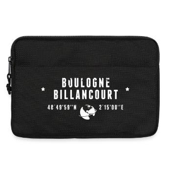 Boulogne Billancourt Coordonnées Gps Blanc - Sacoche pour ordinateur portable 13 pouces - noir - Devant