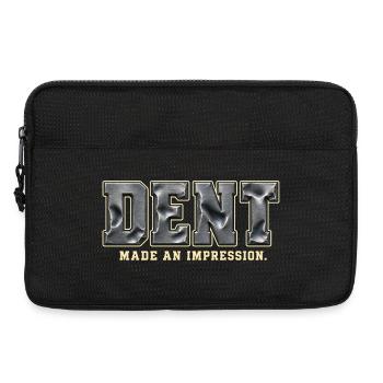 DENT – Hinterlass einen Eindruck | Metallisches Wortspiel - Laptoptasche 13" - Schwarz - Vorne