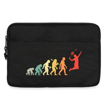 Badminton Evolution Badmintonspieler Smash Retro - Laptoptasche 13" - Schwarz - Vorne