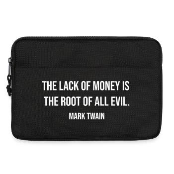Geldmangel-Zitat von Twain - Laptoptasche 13" - Schwarz - Vorne