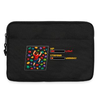 Bloc 8-bits : design rétro d’escalade en pixel art - Sacoche pour ordinateur portable 13 pouces - noir - Devant