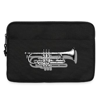 Trumpet with Shadow - Laptop bag 13" - black - Front