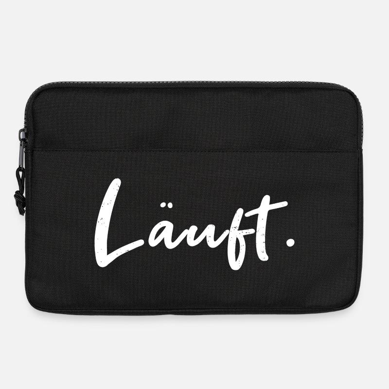 Läuft. – Handlettering Statement - Laptoptasche 13" - Schwarz
