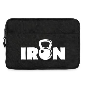 kettlebell fitness training weight training symbol Team - Laptop bag 13" - black - Front