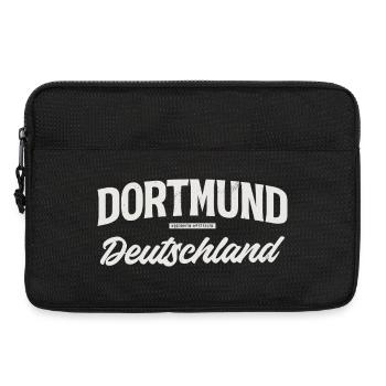 Dortmund Deutschland Vintage Typo - Laptoptasche 13" - Schwarz - Vorne