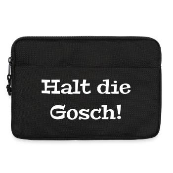freche mundartsprüche, halt die gosch - Laptoptasche 13" - Schwarz - Vorne