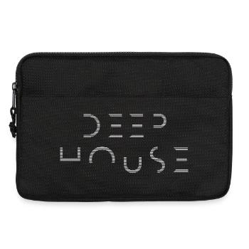 Deep House Musik minimalistisches Design festival - Laptoptasche 13" - Schwarz - Vorne