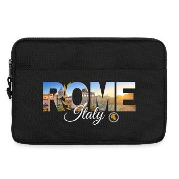 Rome Italy Skyline Sunburst Artwork - Laptop bag 13" - black - Front