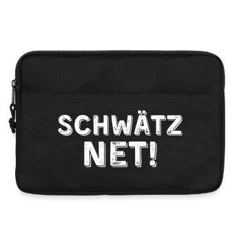Schwätz net hell - Laptoptasche 13" - Schwarz - Vorne