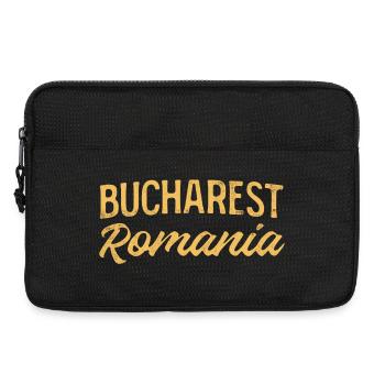 Bucharest Retro Lettering - Laptop bag 13" - black - Front