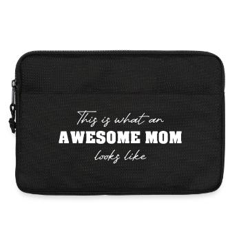This is what an AWESOME MOM looks like - Laptop bag 13" - black - Front