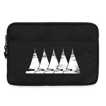 Sailing Ship Drawing - Laptop bag 13" - black - Front