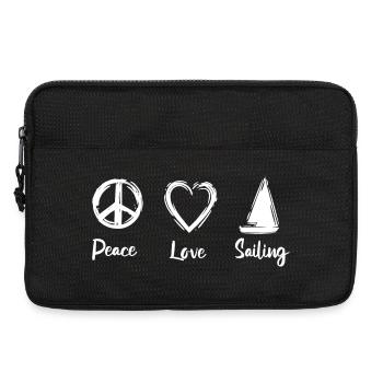 Peace Love Sailing - Laptoptasche 13" - Schwarz - Vorne