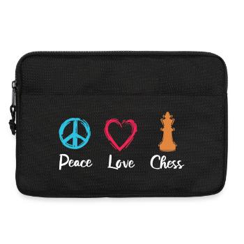 Frieden Liebe Schach - Laptoptasche 13" - Schwarz - Vorne
