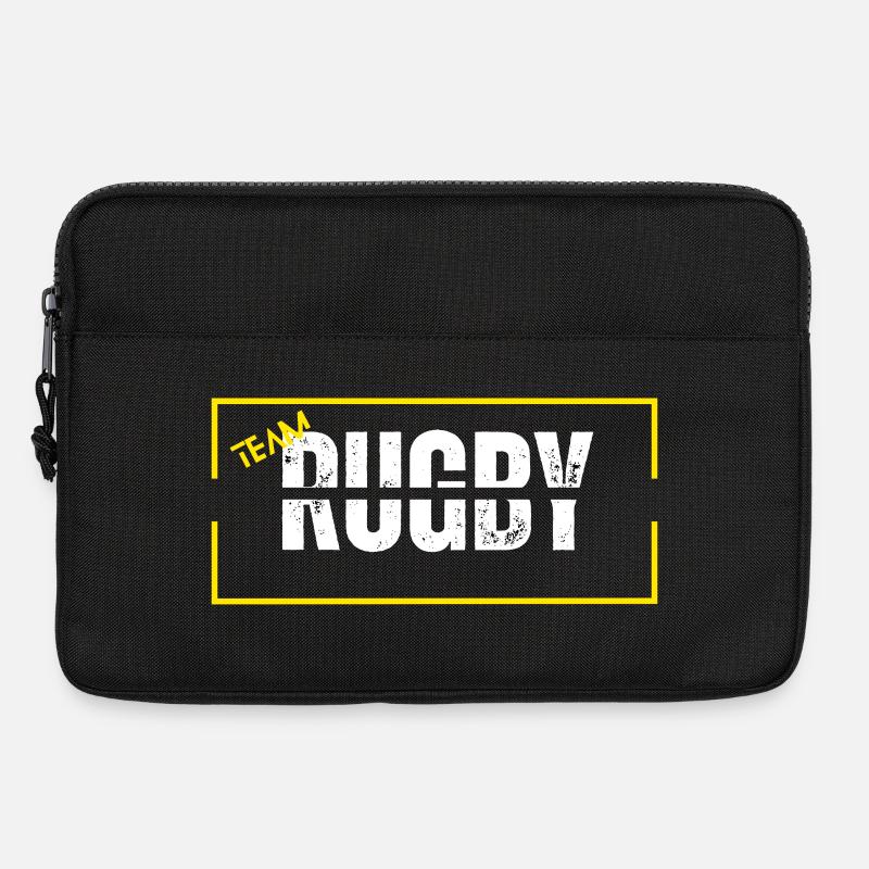 Mannschaft Rugby gelb - Laptoptasche 13" - Schwarz