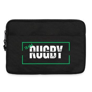 Team rugby green - Sacoche pour ordinateur portable 13 pouces - noir - Devant