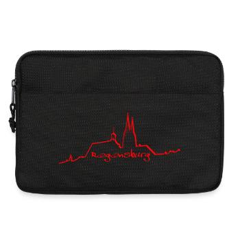 Regensburg Skyline rot - Laptoptasche 13" - Schwarz - Vorne