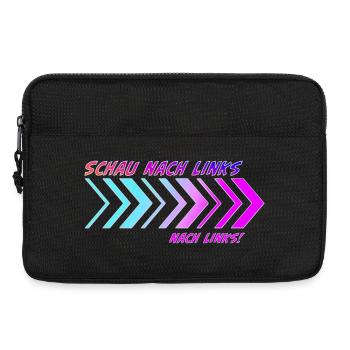 Richtungspfeile Schau nach links - Laptoptasche 13" - Schwarz - Vorne