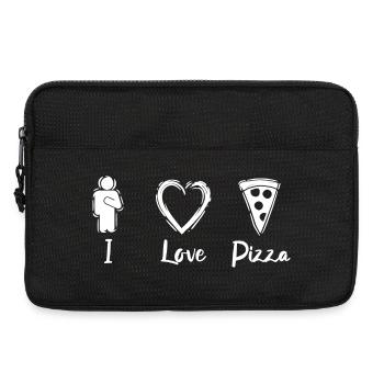 I love pizza - Laptop bag 13" - black - Front
