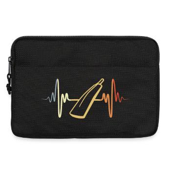 Palpitations cardiaques de chauve-souris de cricket ECG - Sacoche pour ordinateur portable 13 pouces - noir - Devant