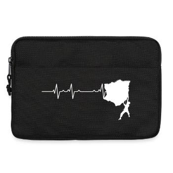 Climber on a Heartbeat Trail - Laptop bag 13" - black - Front