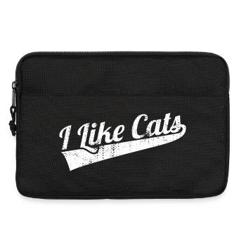 J’aime les chats - Sacoche pour ordinateur portable 13 pouces - noir - Devant