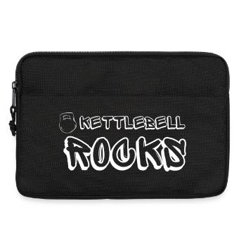 Kettlebell ROCKS Shirts weiß - Laptoptasche 13" - Schwarz - Vorne