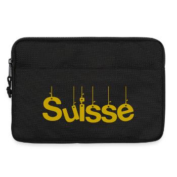 SWITZERLAND. COUNTRY. GENEVA. SWITZERLAND. HUMOR. COUNTRY. DRAPEA - Laptop bag 13" - black - Front