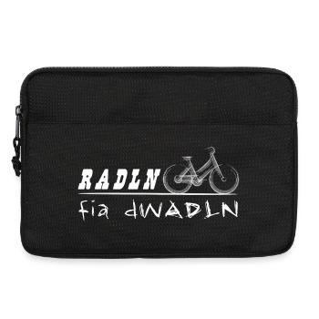 RADLN fia dWADLN - Cycling for the calves, rhyme - Laptop bag 13" - black - Front