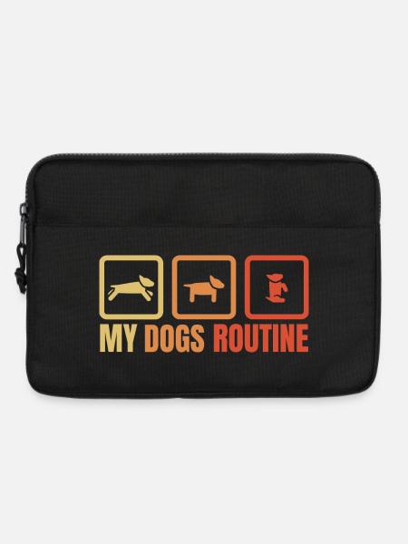 Die Routine meines Hundes - Laptoptasche 13" - Schwarz